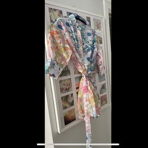 Floral Long Sleeve Mini Dress